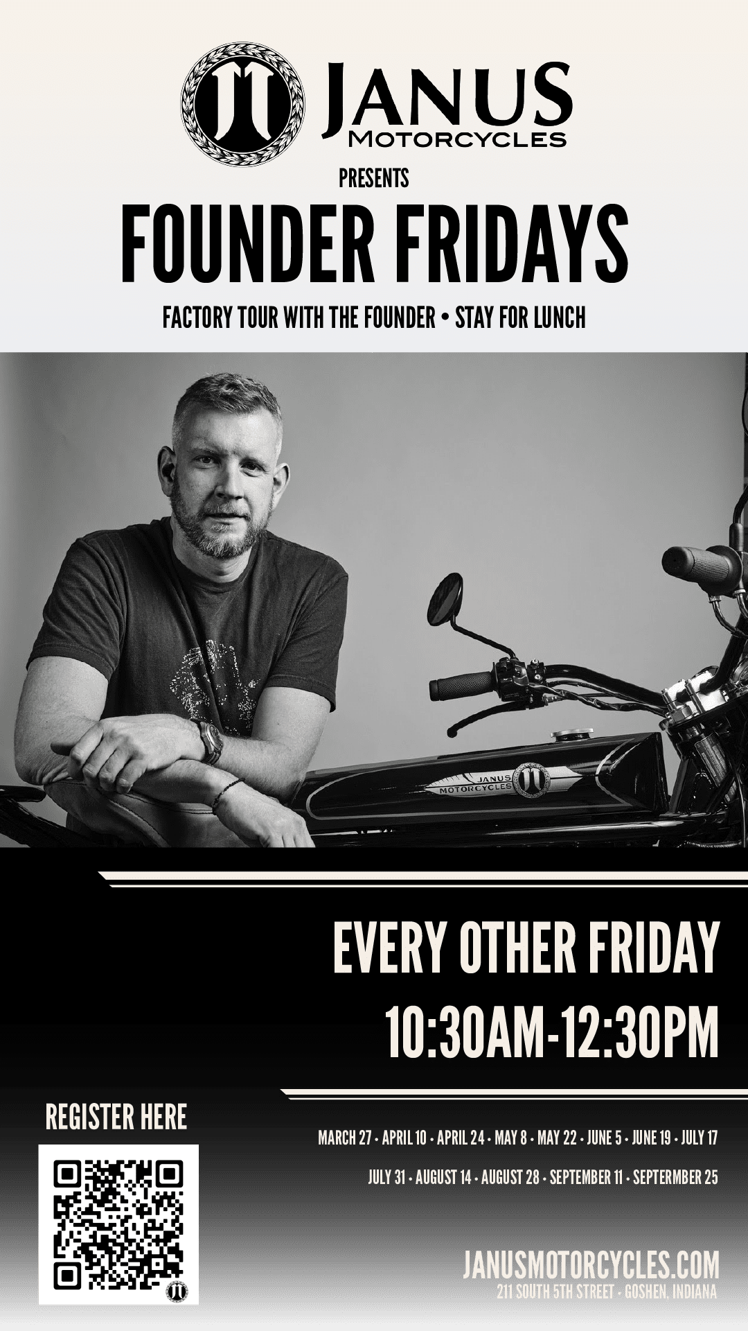 Founder Fridays: Behind-the-Scenes Shop Tours at Janus Motorcycles